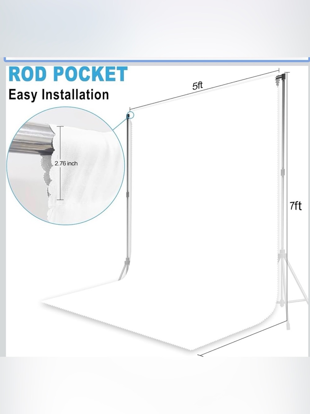 New LYLYCTY 5’ x 7 White Photography Backdrop photo studio screen key photoshoot